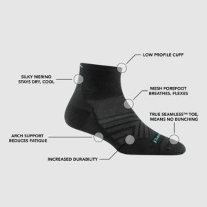 Darn Tough Run 1/4 Ultra-Lightweight With Cushion – Women’s